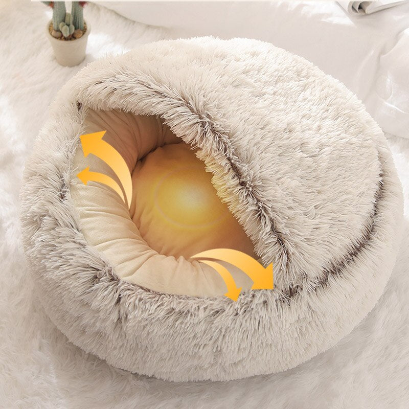Cozy Cave Buddy™ Warm Pet Bed For Small Dogs and Cats