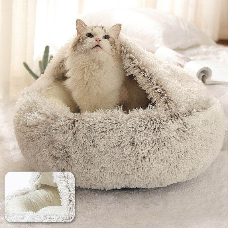 Cozy Cave Buddy™ Warm Pet Bed For Small Dogs and Cats