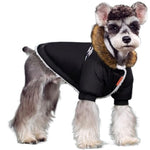 Warm Rainproof Dog Coat with Fur Hood
