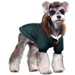 Warm Rainproof Dog Coat with Fur Hood