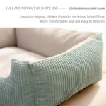 Waffle Pattern Comfy Pet Bed