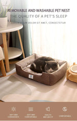Waffle Pattern Comfy Pet Bed