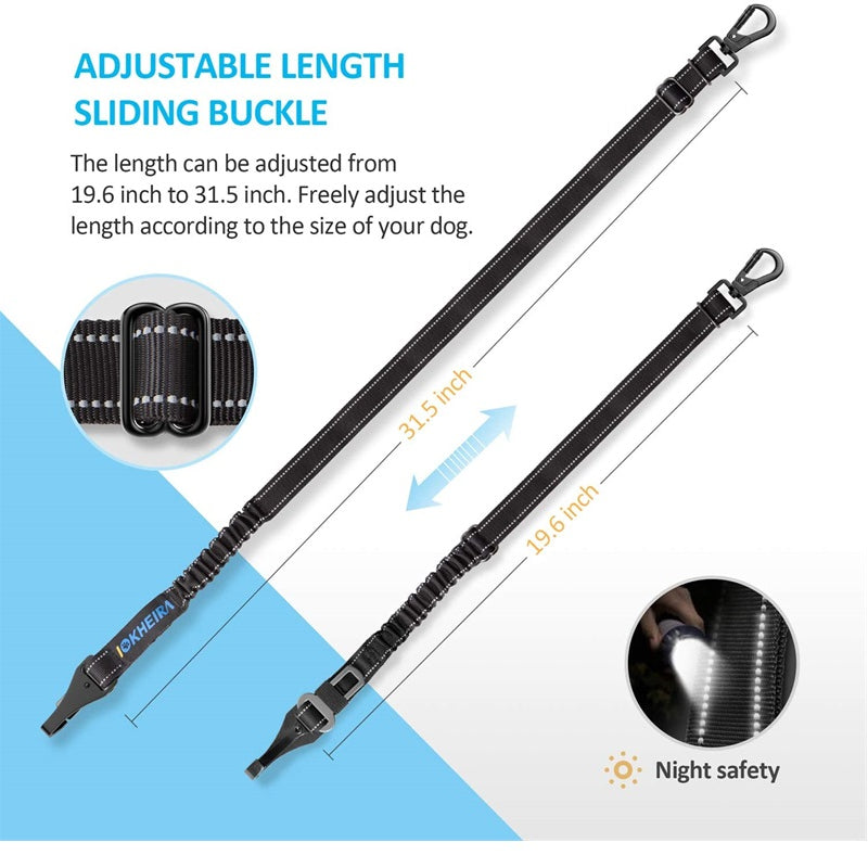 Durable Nylon Reflective Bungee Seat Belt For Car Safety