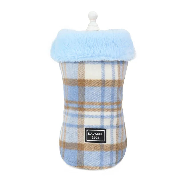 Dog Plaid Cotton Padded Coat
