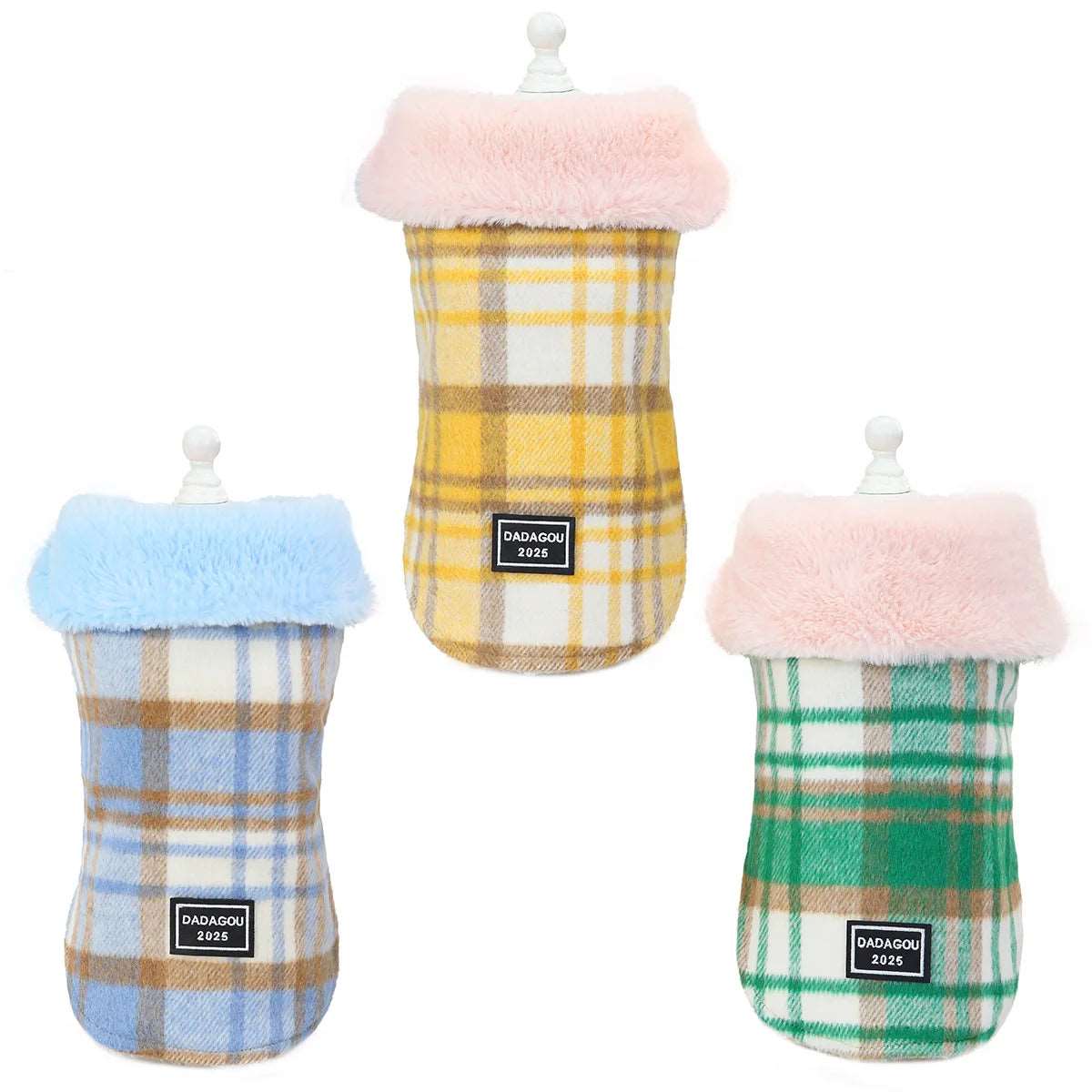 Dog Plaid Cotton Padded Coat