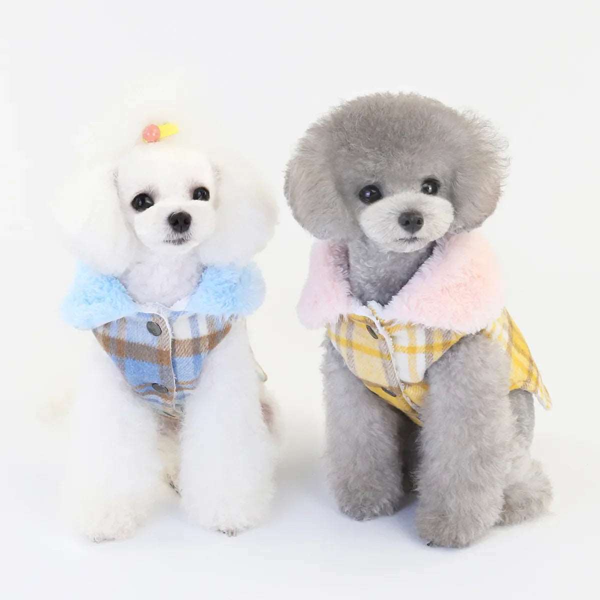 Dog Plaid Cotton Padded Coat