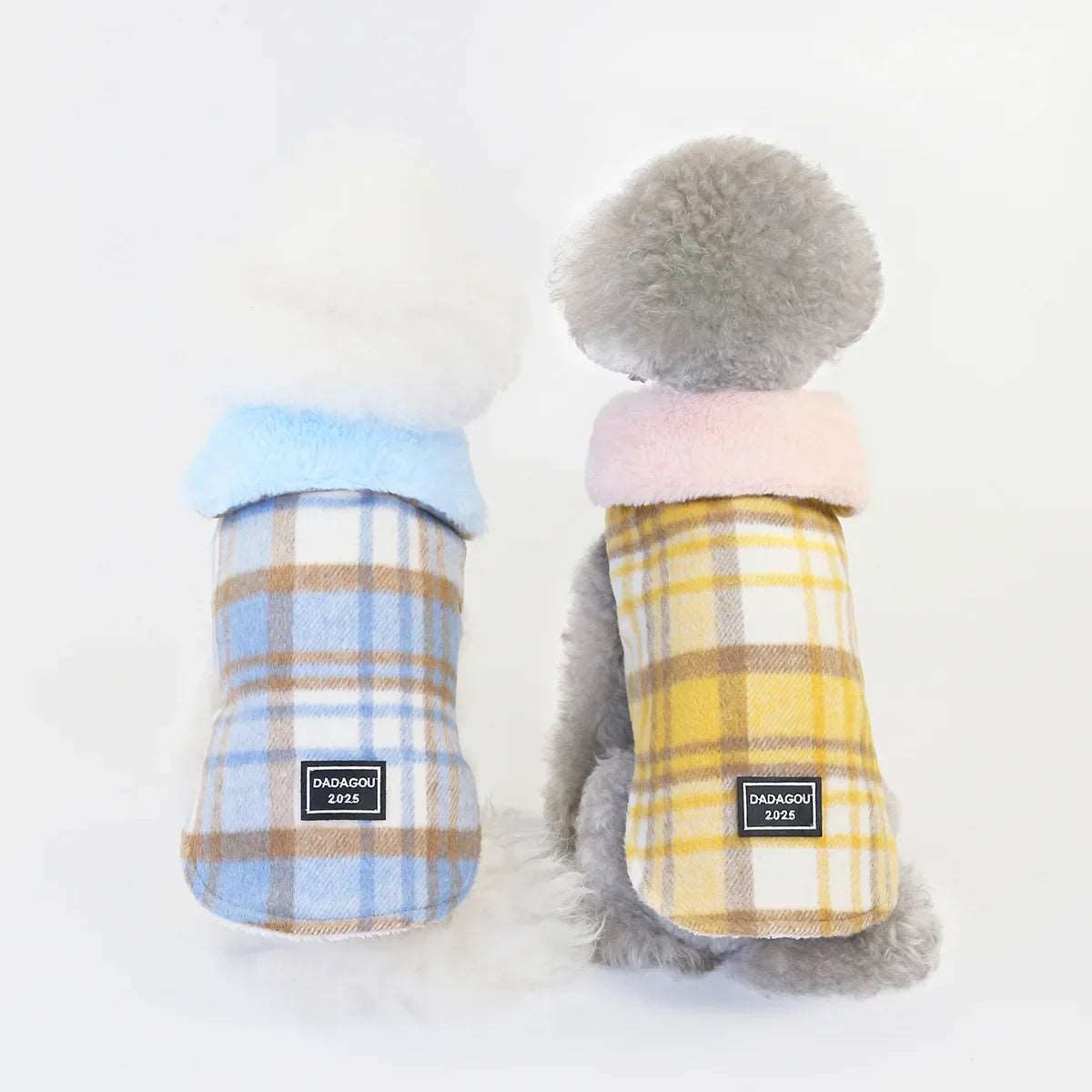 Dog Plaid Cotton Padded Coat