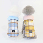 Dog Plaid Cotton Padded Coat
