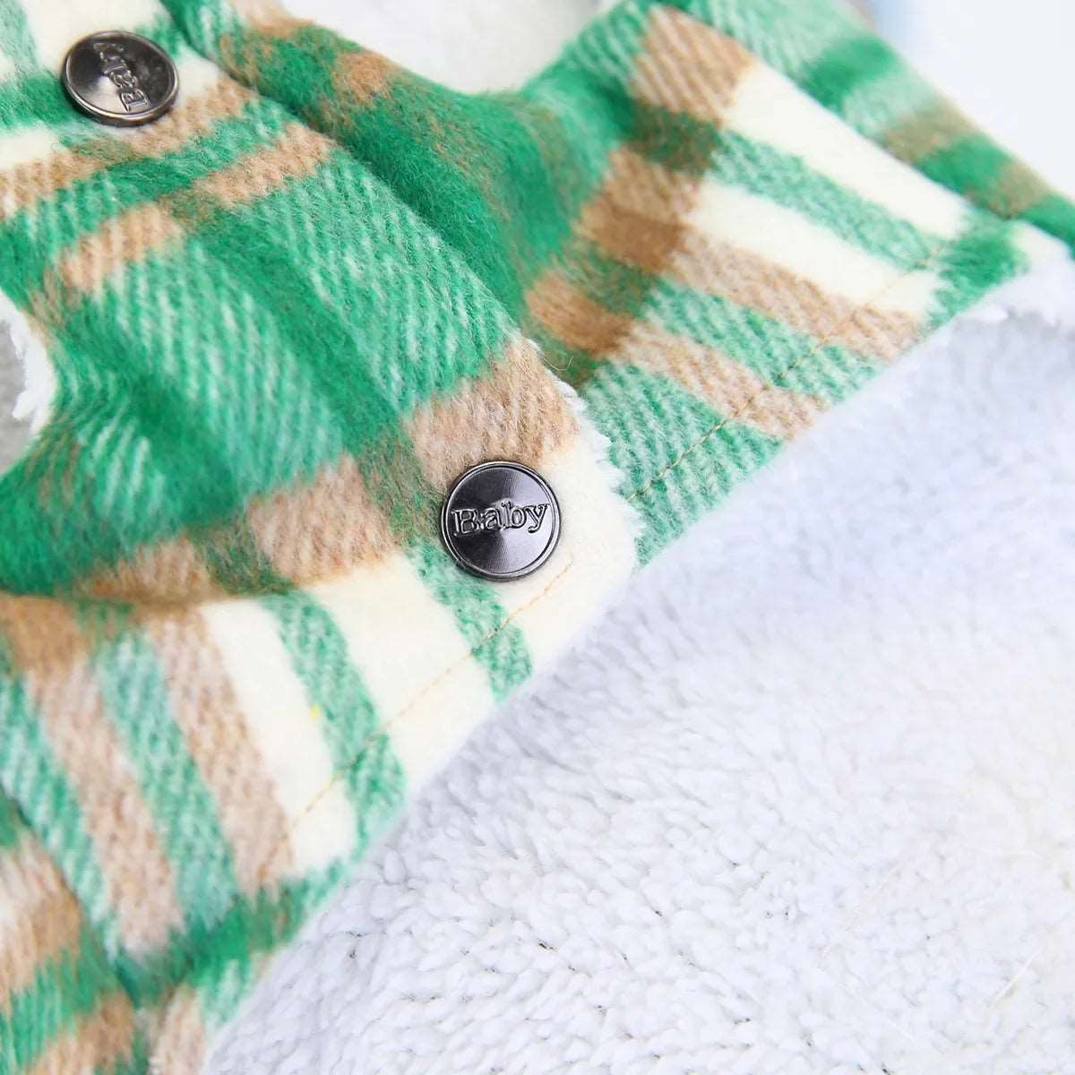 Dog Plaid Cotton Padded Coat
