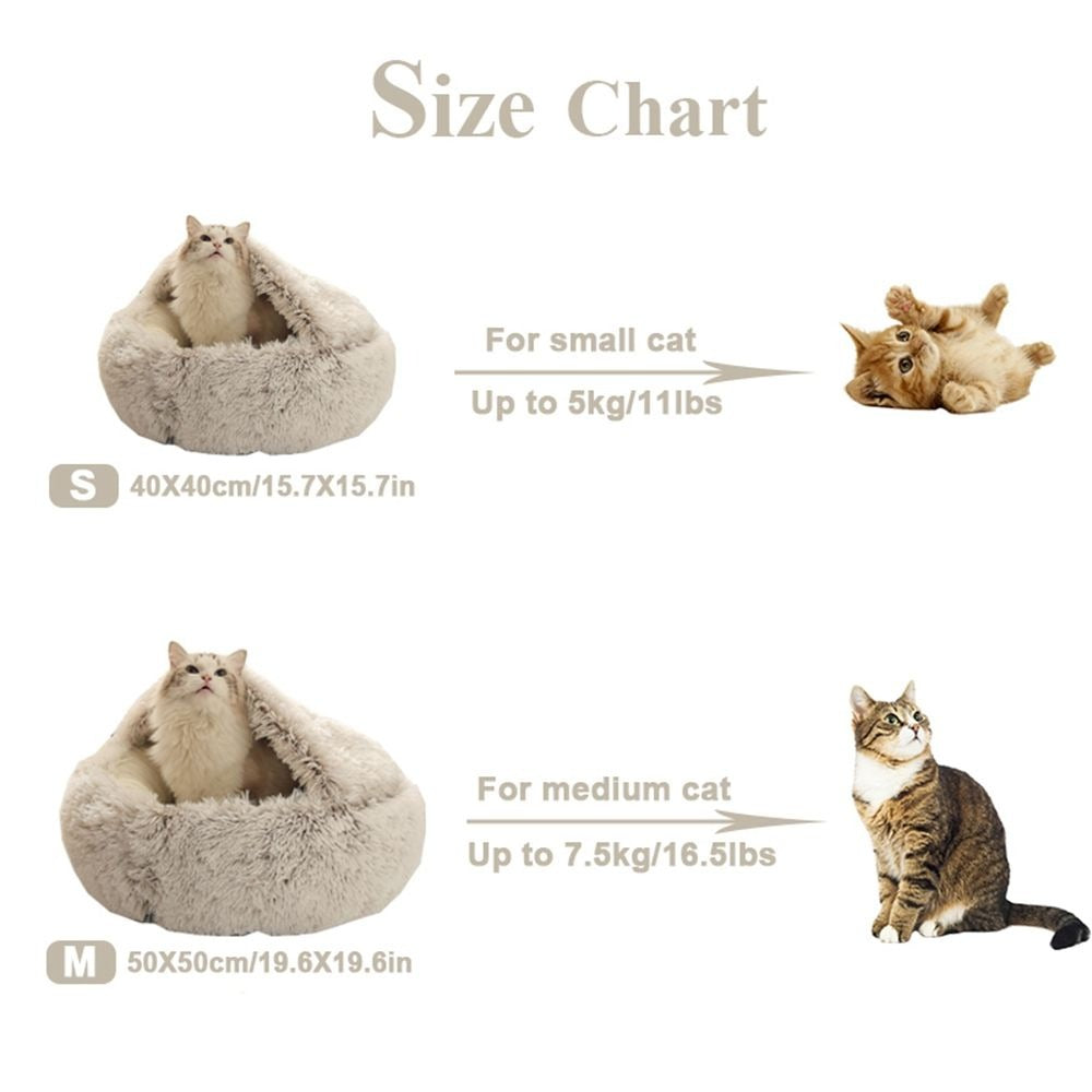 Cozy Cave Buddy™ Warm Pet Bed For Small Dogs and Cats