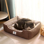 Waffle Pattern Comfy Pet Bed