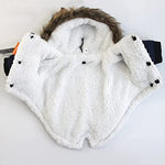 Warm Rainproof Dog Coat with Fur Hood