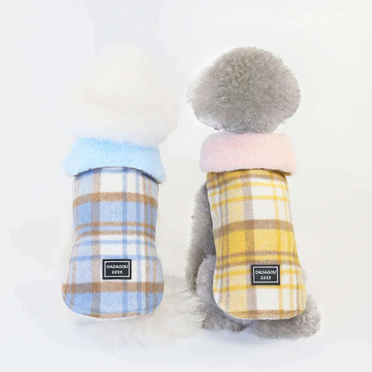 Dog Plaid Cotton Padded Coat - Pup Buddy