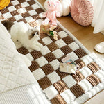Cotton Protective Plaid Sofa Cover - Pup Buddy