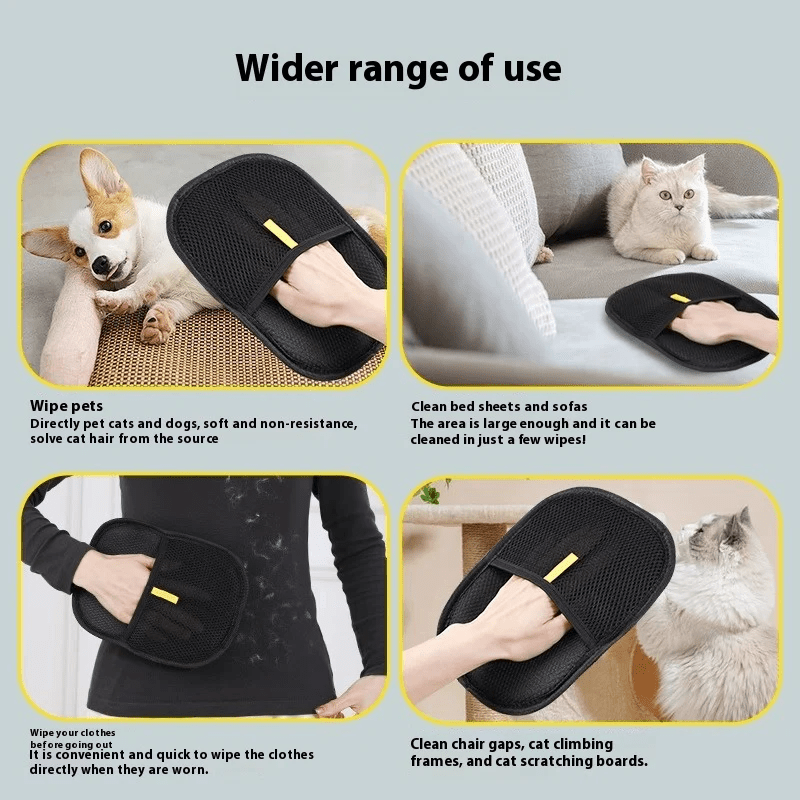 Pet Hair Removal Glove with Dual‑Sided Electrostatic Bristles - Pup Buddy