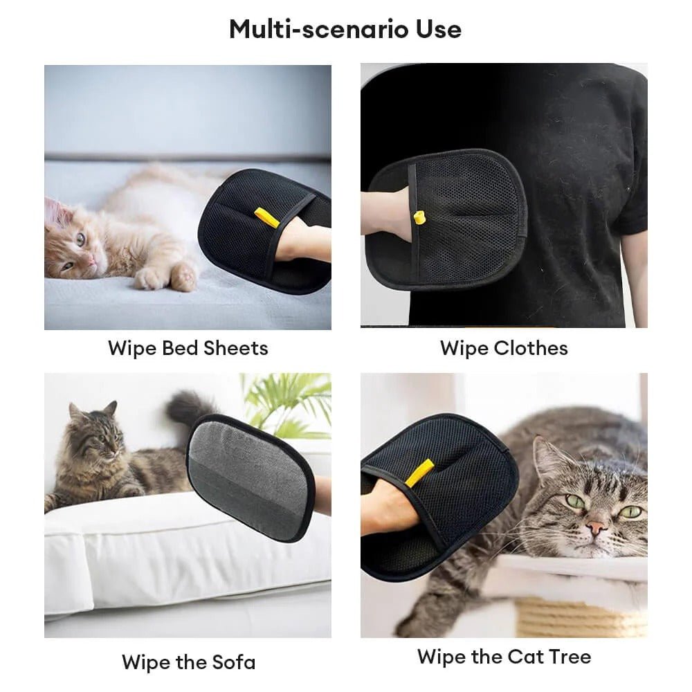 Pet Hair Removal Glove with Dual‑Sided Electrostatic Bristles - Pup Buddy
