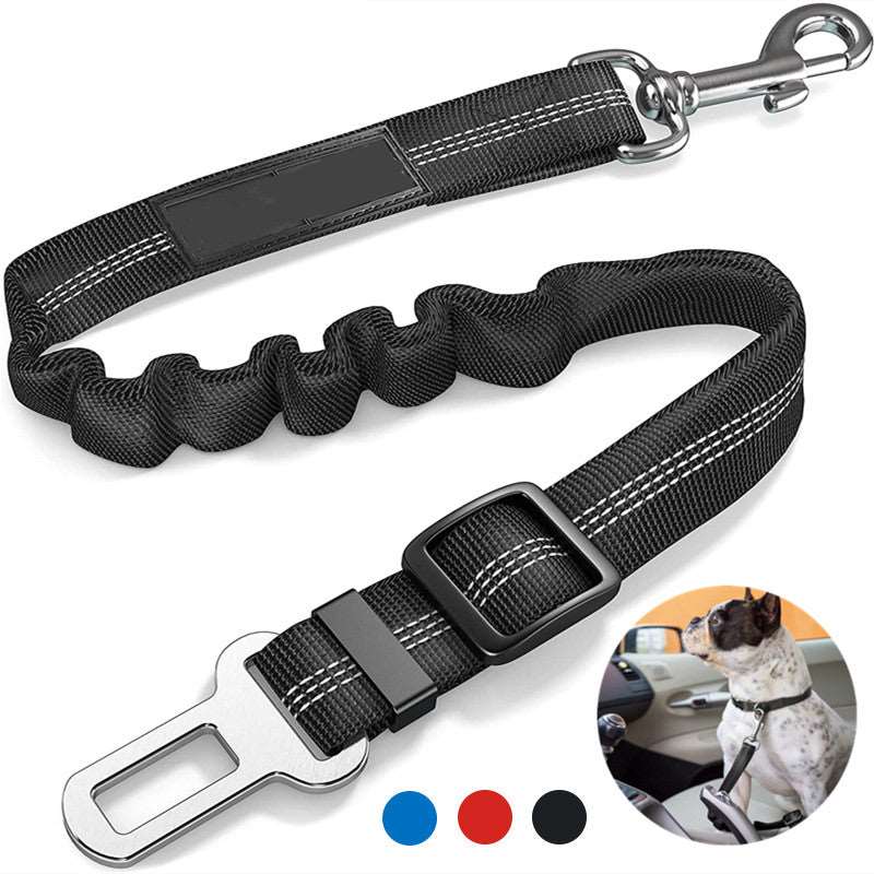 Durable Nylon Reflective Bungee Seat Belt For Car Safety - Pup Buddy